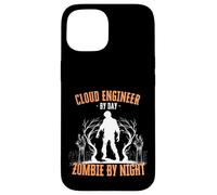 Cloud Engineer by Day Zombie di notte Divertente Halloween Raccapricciante Custodia per iPhone 15