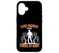 Cloud Engineer by Day Zombie di notte Divertente Halloween Raccapricciante Custodia per iPhone 16