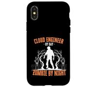 Cloud Engineer by Day Zombie di notte Divertente Halloween Raccapricciante Custodia per iPhone X/XS