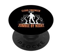 Cloud Engineer by Day Zombie di notte Divertente Halloween Raccapricciante PopSockets PopGrip Adesivo