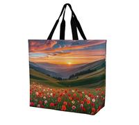 Cloud Garden At Sunset Borsa Riutilizzabile Borsa Tracolla Impermeabile Borsetta Per Shopping Ufficio Lavoro