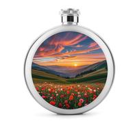 Cloud Garden at Sunset - Fiaschetta per liquori, in acciaio inox, a tenuta stagna, portatile, per esterni, campeggio, viaggi, regali