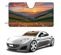 Cloud Garden at Sunset Parasole per parabrezza, accessori estivi per veicoli, parasole pieghevole per auto, mantiene l'interno fresco, parasole per auto, SUV, camion, 129,5 x 71,1 cm