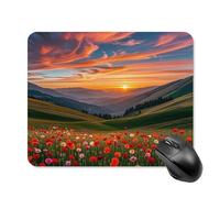 Cloud Garden at Sunset - Tappetino per mouse con bordo cucito, panno lavabile, antiscivolo, design perfetto per giochi, laptop, lavoro in ufficio