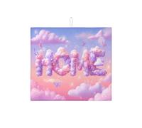 Cloud Home, tappetino scolapiatti per bancone della cucina, tappetino assorbente scolapiatti a forma di nuvola di pesca, tappetino in microfibra fantasioso per proteggere bar, 40,6 x 45,7 cm
