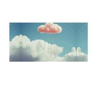Cloud Like Sewing Needle Large Party Banner Sign Wall Hanging Sfondo Banner Banner Festa di Compleanno Fondali per Capodanno, Laurea, Matrimonio, Compleanno, Feste, Decorazione, 120 x 60 cm