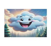 Cloud Puzzles in Legno 1000 Pezzi, Adulto Bambino Puzzles Per La Stampa Ad Alta Definizione, Gioco Di Famiglia Sfida （75×50cm）