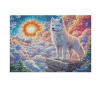 Cloud Sea Morning White Wolf Puzzle 300 Pezzi Sfida Impossibile Difficile Rompicapo Per Adulti Amanti Del Puzzle Rilassamento E Stimolo Intellettuale Regalo Lui 300 PCS