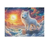 Cloud Sea Sun White Wolf Puzzle 500 Pezzi Multicolore Paesaggi Classici Rompicapo Sfida Difficile Impossibile Giochi Da Tavolo Familiare Regalo Natale 500 PCS