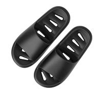 Cloud Sliders - Sandali estivi da donna e uomo, antiscivolo, leggeri, piatti, per doccia, casa, casa, giardino, bagno all'aperto, Nero , 39.5 EU