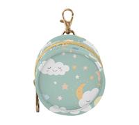 Cloud Star Moon Ciuccio Verde Chiaro Cielo Neonato Bambino Porta Ciuccio con Cerniera e Clip Portachiavi Portafoglio, Accessori da Viaggio