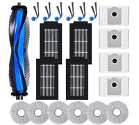 Cloudarrow 21 pezzi di ricambio per robot aspirapolvere ECOVACS DEEBOT T30C Omni/T30C Pro Omni Robot Aspirapolvere, 1 spazzola a rullo, 4 filtri HEPA, 6 panni per mocio, 4 sacchetti per la polvere, 6