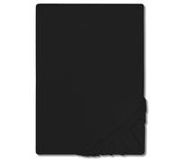 CloudComfort Basic lenzuolo matrimoniale in jersey elasticizzato nero 180 x 190 - 200 x 200 cm, schwarz