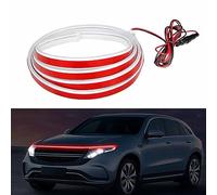CLOUDEMO Luce di Segnalazione per Auto a Flusso LED, Luce di Striscia a LED per Cofano per Auto, Luce di Marcia Diurna (Red,1.2M / 47inch)