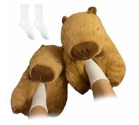 CLOUDEMO Pantofole Capybara, Nuove Pantofole in Peluche Capybara, 2024 Nuove graziose Pantofole da casa Capybara per Interni ed Esterni (A,One Size)