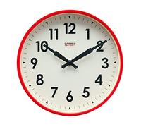 Cloudnola Metallo, Stile Industriale, Orologio da Parete dal Design Contemporaneo, Movimento al Quarzo Silenzioso, Rosso, 30 cm