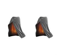 Cloudpower Coperta in flanella riscaldata con USB, 100 x 70 cm, portatile, indossabile, lavabile, calda, con riscaldamento in fibra di carbonio, temperatura regolabile, per campeggio, casa, ufficio