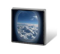 Clouds in Air - Spilla unisex quadrata leggera, gioiello per abbigliamento, scialle e cappelli