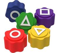 cloudseller Set da Gioco Tradizionale Coreano Gonggi - con Scomparto per Dadi Quadrati Integrato per Giochi organizzati di Lancio e Cattura, Giochi per Feste in Famiglia