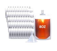 Cloudslucky 50 sacchetti per bevande, riutilizzabili, con imbuto, per bere liquidi, succhi, bevande, succhi, in plastica, per viaggi, campeggio, sport, concerti, eventi, a prova di perdite, per uso