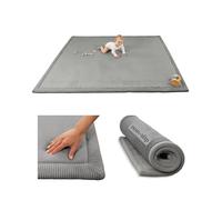 Cloudsoft, tappetino da gioco per bambini, 152,4 x 203,2 cm, grigio scuro, in memory foam, antiscivolo, impermeabile, atossico, facile da pulire, tappetino da gioco spesso per bambini