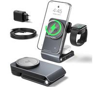 CloudValley 3 in 1 caricatore wireless per apple, 25 W Ricarica rapida, compatibile con MagSafe, Robusto e durevole, Dissipazione attiva del calore, Portatile