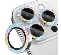 CloudValley Copertura per fotocamera Bling per iPhone 16 Pro e iPhone 16 Pro Max, [Decorazione glitterata] Protettive In Vetro Temperato, Accessori 9H Anti-Graffio HD Chiaro,Scintillante