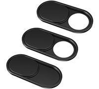 CloudValley Copri Webcam, 0.6mm-Thin Metallo Sticker | Copertura Webcam per MacBook PRO, iPad Air, Laptop, Mac,Portatile, PC, Surface PRO, iPhone 8/7/6 Plus, Copri Webcam per la Privacy 3-Pacco Nero