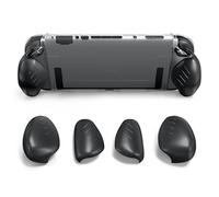 CloudValley Cover Protettiva con Impugnature Ergonomiche per Switch 2 (2025), Case Intercambiabile (S/M/L), Anti-Graffio e Accessori Joy Con, Nera