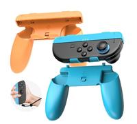 CloudValley Grip Compatible with Nintendo Switch Joy Cons, Wear-Resistant Removable Support Holder Controller Handle Case, Orange＋Blue