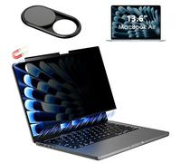 CloudValley Schermo magnetico per la privacy per Macbook Air 13.6 e 13 pollici 2022-2025 (M2, M3, M4), filtro antiriflesso opaco rimovibile e facile da installare con copertura per fotocamera
