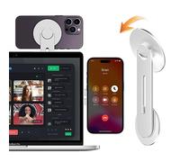 CloudValley Supporto per Laptop MacBook | Continuity per la fotocamera | Panoramica scrivania | Il tuo iPhone Diventa la tua Webcam | per iPhone MagSafe e Portatili Mac, Monitor Mount Stand, Argento