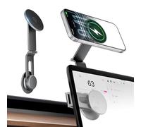 CloudValley Supporto per telefono 15W con ricarica integrata per Tesla Model 3/Y/Juniper/Cybertruck, supporto magnetico metallico auto ruotabile a 360°, design pieghevole ed estensibile a scomparsa
