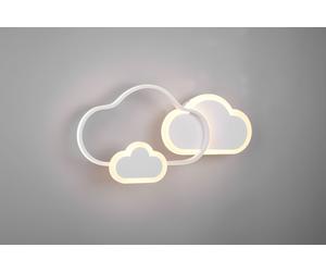 CLOUDY APPLIQUE LED 29W 3600lm, 3000K NUVOLA BIANCA RGB E TELECOMANDO MULTIFUNZIONE L.52CM DIMMERABILE