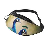 Cloudy Ice Cream Marsupio per uomo e donna, borsa a tracolla regolabile, adatto per viaggi, escursionismo, escursionismo, corsa, Pavone colorato., Taglia unica