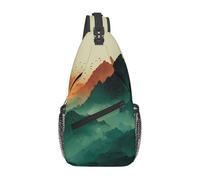 Cloudy Mountain - Borsa a tracolla di grande capacità, elegante e resistente, per pendolarismo, viaggi, attività all'aperto