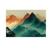 Cloudy Mountain - Puzzle in legno orizzontale, 300 pezzi, per il tempo libero e la creatività in famiglia
