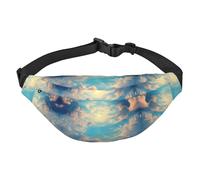 Cloudy Sky - Marsupio a tracolla grande, alla moda, da viaggio, casual, per ragazzi, adatto per sport, corsa, ciclismo, viaggi, pesca