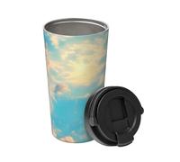 Cloudy Sky porta una tazza da caffè isolata. Elegante thermos da 500 ml che mantiene le bevande calde per ore, perfetto per caffè, tè e altro ancora.