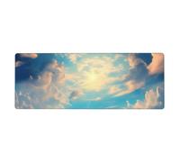 Cloudy Sky, tappetino per mouse lungo 30,5 x 80 cm, tappetino per mouse con base antiscivolo, per giochi e ufficio