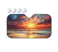 Cloudy Sunset Sky - Parasole per parabrezza auto pieghevole 2025 divertente parasole per auto parasole per finestrini anteriori per interni automobilistici, protezione solare piccola