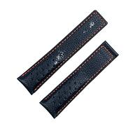 Clouism Accessori per orologio per TAG HEUER Cinturino MONACO CARRERA bracciale in pelle di vitello smerigliato di qualità 22mm, blu arancione, Without Buckle, striscia
