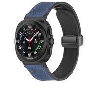 Clouism Bracciale in pelle di silicone per Samsung Galaxy Watch Ultra 47mm Cinturino sportivo con cinturino magnetico per orologio ULTRA7 47mm NO Gaps Cinturini(GREEN BLUE)