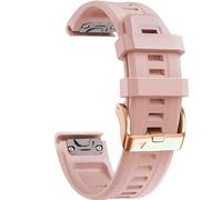 Clouism Cinturino in morbido silicone per Fenix 7S/5S Plus/6S/5S/Instinct 2S/D2, cinturino in morbido silicone con fibbia oro rosa, per donne e uomini, traspirante, impermeabile, accessorio da polso