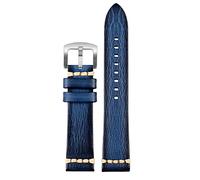 Clouism Cinturino in vera pelle fatta a mano, 20 mm, 22 mm24, per Rolex Citizen Omega Mido Huawei Gt, cinturino da uomo marrone blu-verde grigio, 20mm, Agata