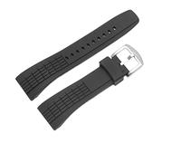 Clouism Per Seiko SRH 006 013 SPC007 Bascia impermeabile in fascia da guardia da 26 mm in silicone nero con fibbia in acciaio inossidabile cinghia di orologio(Black-silver)