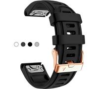 Clousism cinturino in silicone morbido da 20 mm per Garmin Fenix 5S / 5S Plus/6S/7S/Instinct 2S/D2, accessorio da polso impermeabile traspirante con fibbia oro rosa, One Size, Acetato, Non pietra