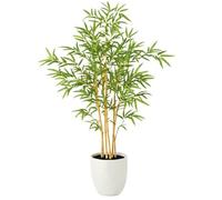 Clove, Piante Finte da Interno, Bambù artificiale 120 cm, Pianta Finta da Interno - Albero Decorativo Realistica con Vaso per Casa Ufficio Hotel