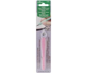 Clover 1226 Amour Steel Crochet Hook No. 12, 0.60mm by Clover