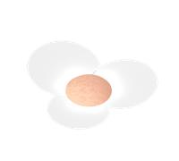 CLOVER APPLIQUE-PLAFONIERA D.100 CM 6 LUCI FOGLIA RAME 1114-100-FR